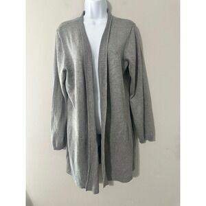 A Love Story Women's Gray Knit Cardigan Sweater XL Open Front Long Sleeve